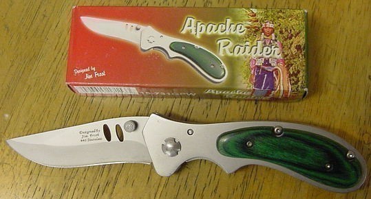 Apache Raider Folder Knife Green 15-731GPW-img-0