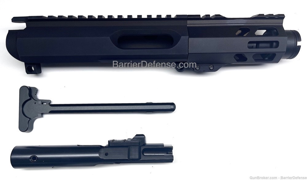 AR15 Glock Colt 9mm 4.5" M-Lok Pistol Upper, 1" Flash Can-img-0