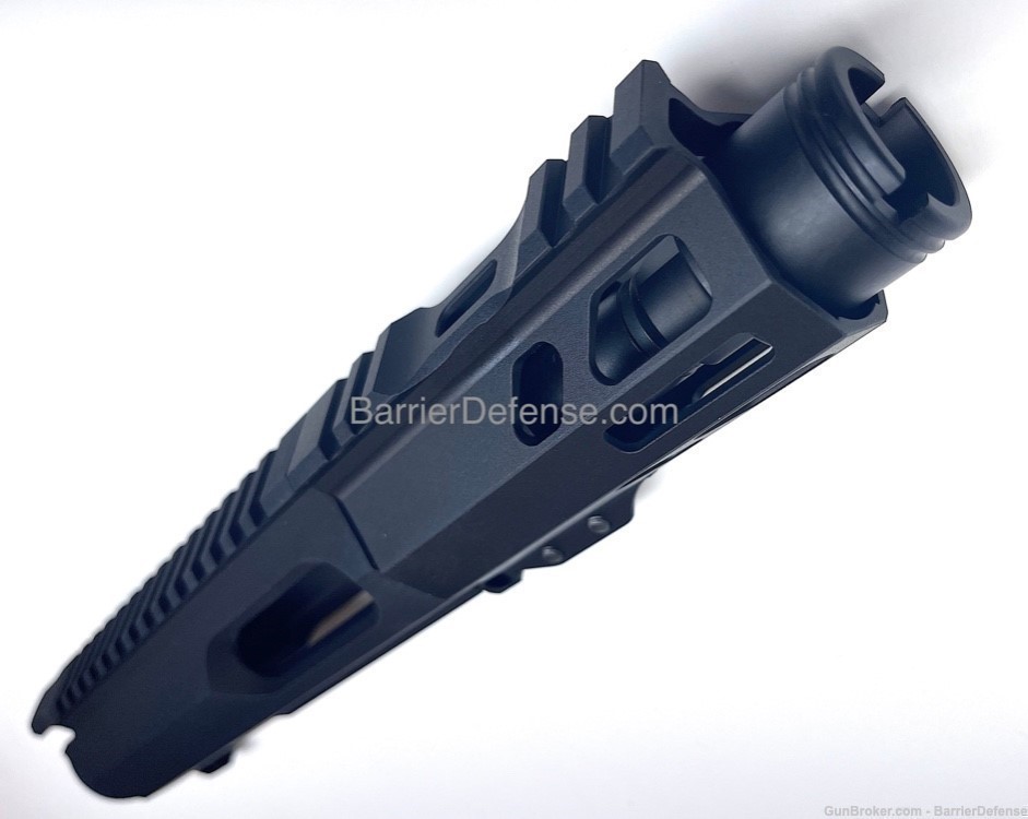 AR15 Glock Colt 9mm 4.5" M-Lok Pistol Upper, 1" Flash Can-img-1