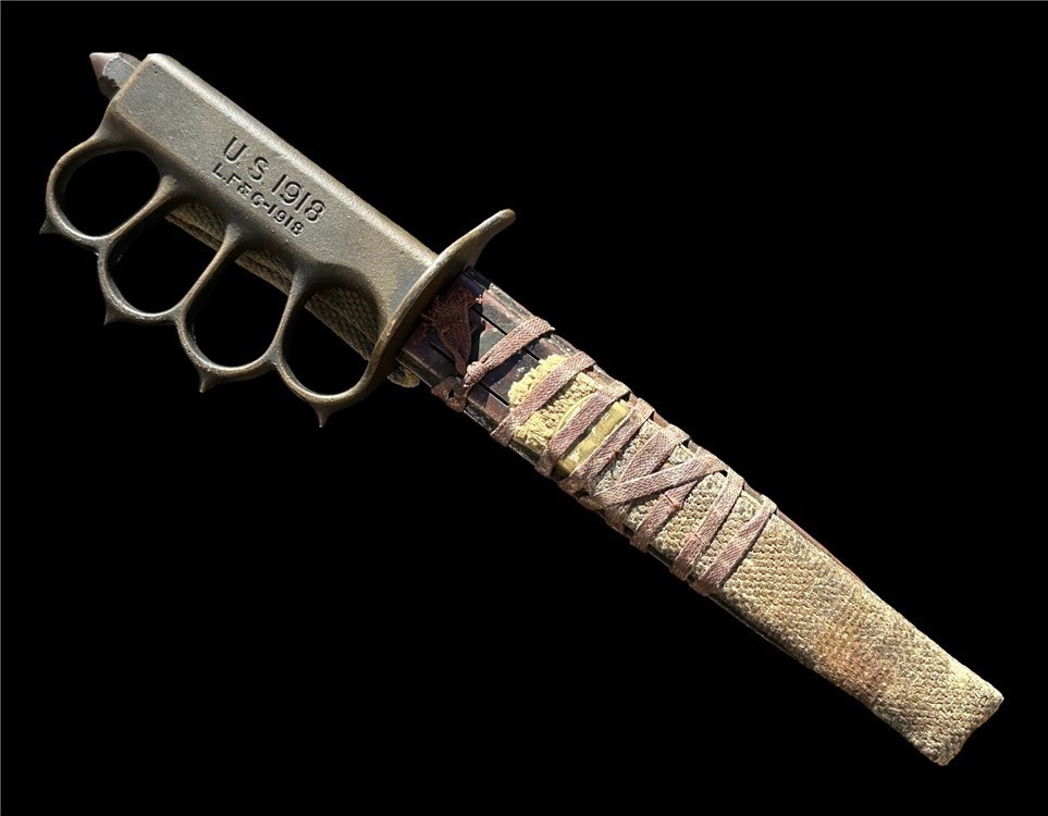 WW1 US LF&C 1918 Trench Knuckle Knife WW2 MODIFIED WWII dagger army marine -img-15