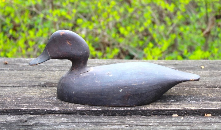 Vintage Hand Carved Wooden Duck Decoy-img-1
