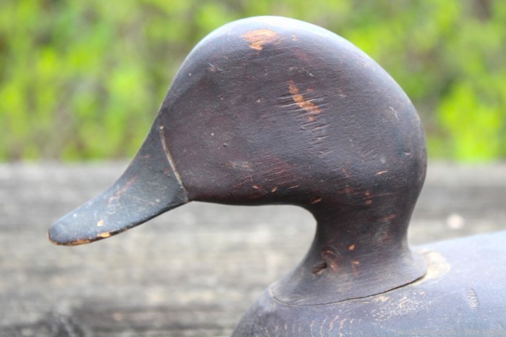 Vintage Hand Carved Wooden Duck Decoy-img-7