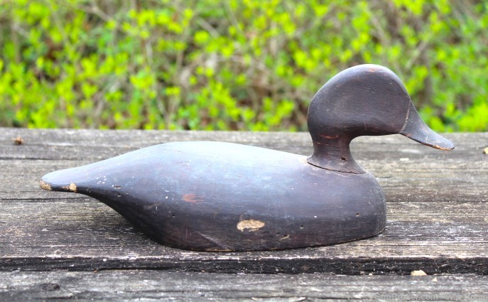 Vintage Hand Carved Wooden Duck Decoy-img-3