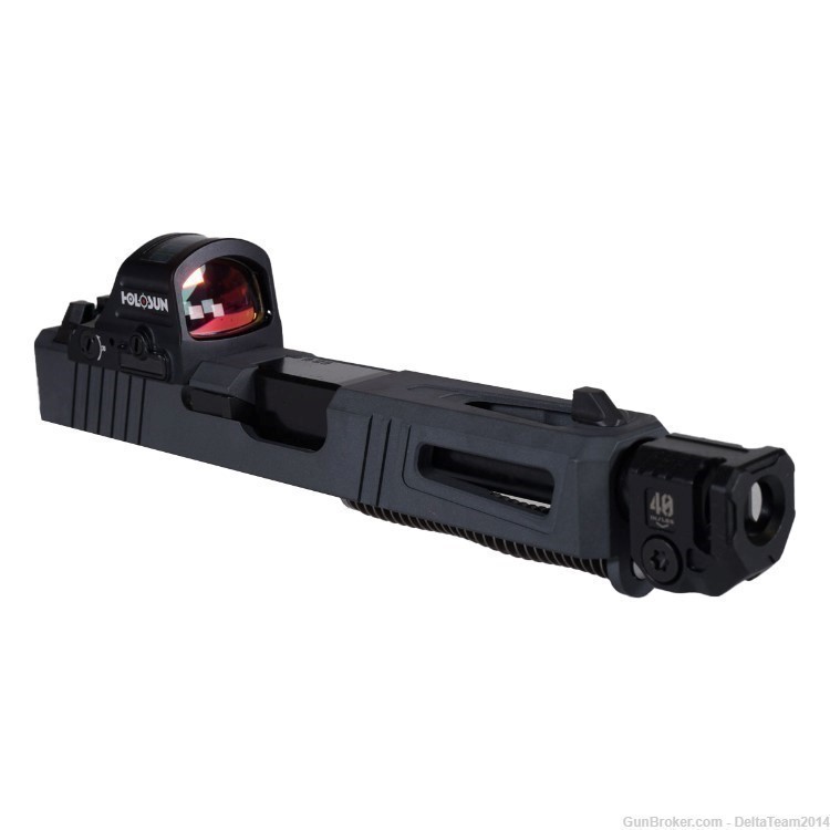 Complete Slide for Glock 19 - Holosun 407C-X2 17-4 Sniper Grey RMR Slide-img-0