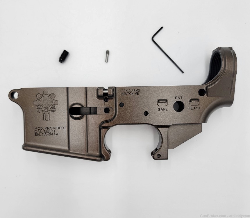 STRIPPED AR15 BURNT BRONZE LOWER RECEIVER BY TOXIC ARMS FORGED 5.56 223 300-img-0