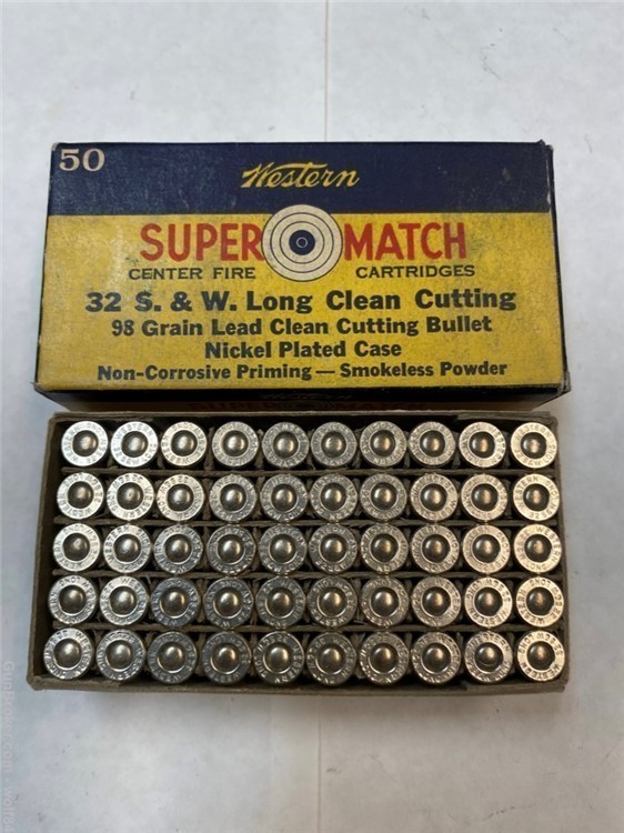 1946 -54 Western SUPER MATCH  32 S&W Long 98 gr  Clean Cutting Wad Cutter -img-0