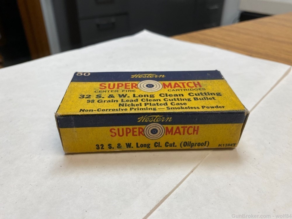 1946 -54 Western SUPER MATCH  32 S&W Long 98 gr  Clean Cutting Wad Cutter -img-2