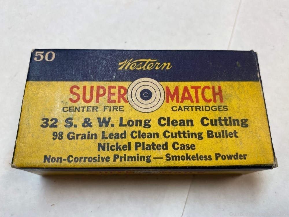 1946 -54 Western SUPER MATCH  32 S&W Long 98 gr  Clean Cutting Wad Cutter -img-1