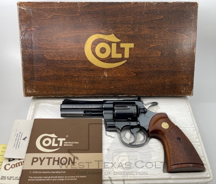 Colt Python 1979 4" Barrel Beautiful Condition In The Box-img-26
