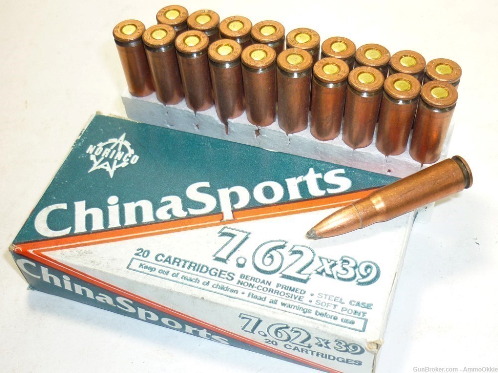 20rd - SOFT POINT BULLETS - NORINCO 7.62x39 - ChinaSports - BANNED-img-0