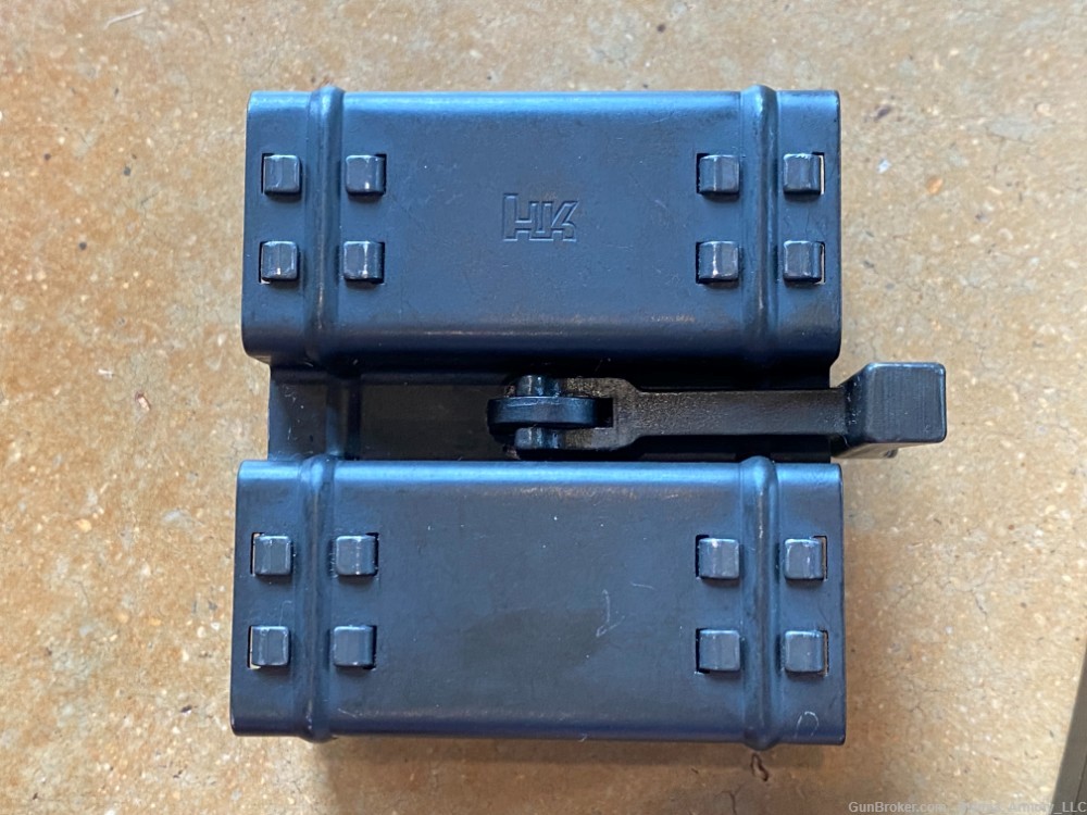 TWO (2) Heckler & Koch HK MP5 30rd 9mm Magazine LE RESTRICTED + Mag Clamp -img-1