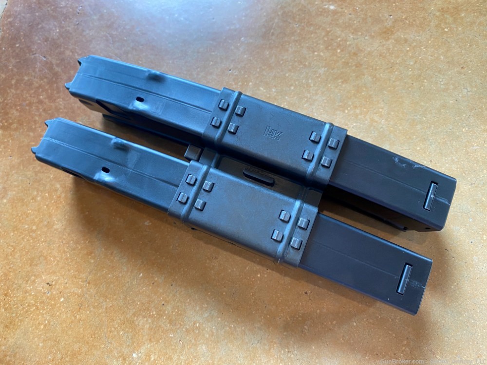 TWO (2) Heckler & Koch HK MP5 30rd 9mm Magazine LE RESTRICTED + Mag Clamp -img-11