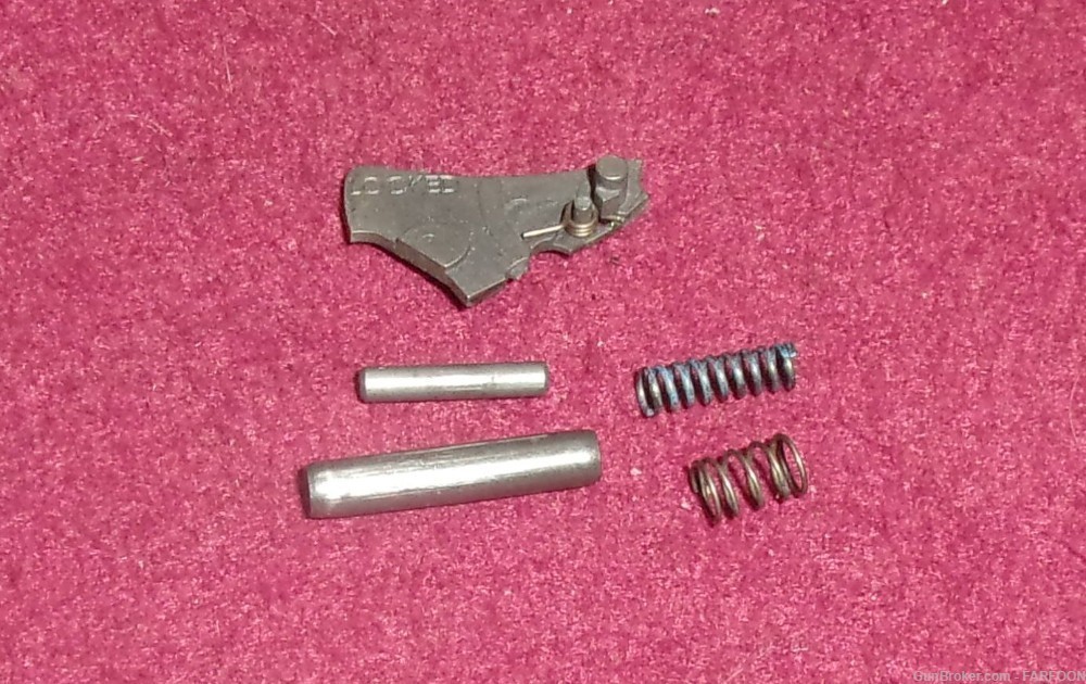 S&W 442 38 SPECIAL+P AIRWEIGHT LOCK ARM, BUSHING, PIN, & 2 SPRINGS ASSEMBLY-img-1
