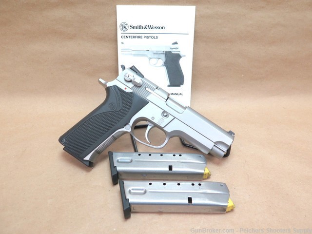 Smith & Wesson Vintage Model 4006 .40SW Stainless Semi Auto Pistol Like New-img-0