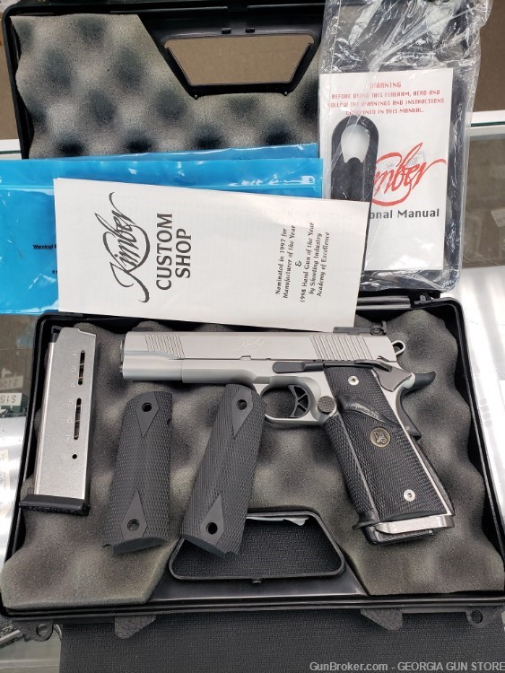 Superb Kimber Classic Stainless Target II LE W/ 22LR conversion kit-img-0
