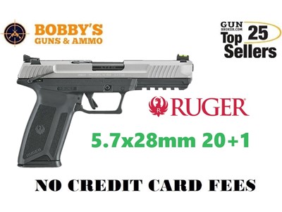 Ruger 16408 Ruger-5.7 5.7x28mm 20+1 4.94" Cerakote Steel Slide