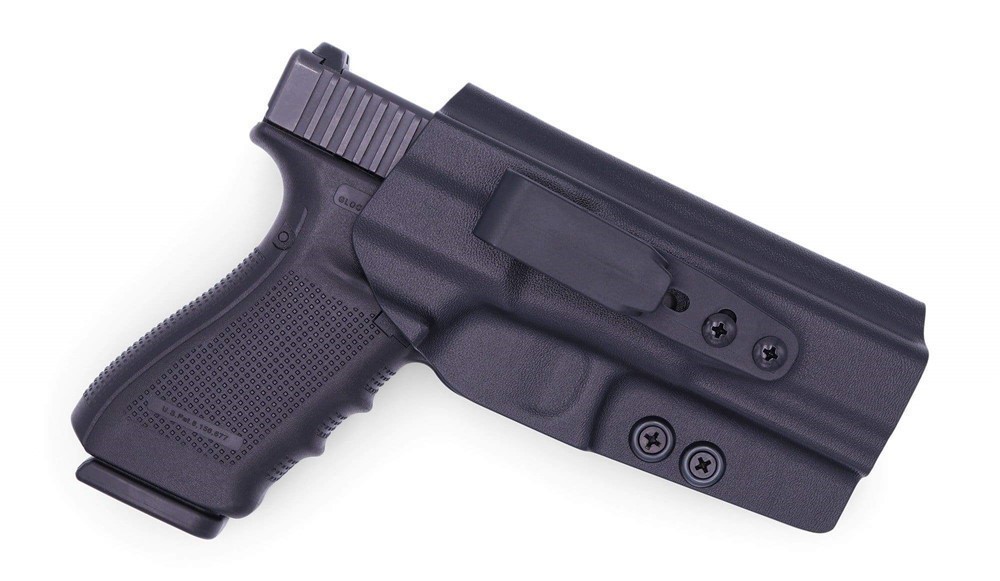Tuckable IWB Holster fits: Glock 20 21 Black / Ambidextrous (No Sweatguard)-img-0
