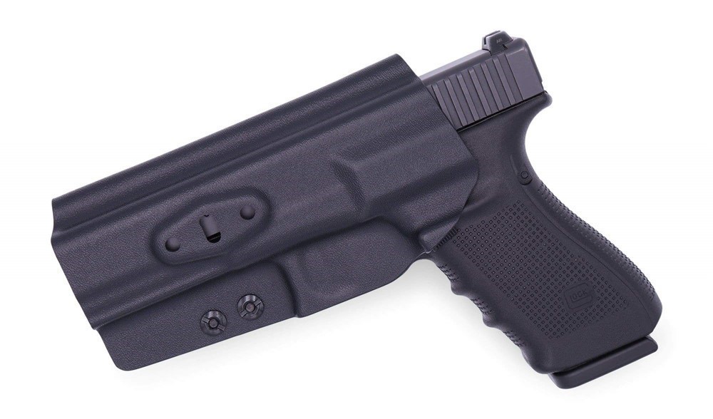 Tuckable IWB Holster fits: Glock 20 21 Black / Ambidextrous (No Sweatguard)-img-1