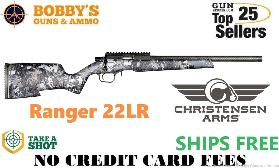 Christensen Arms 8011200600 Ranger 22 LR 10+1 18" Carbon Fiber-Threaded Bar-img-0