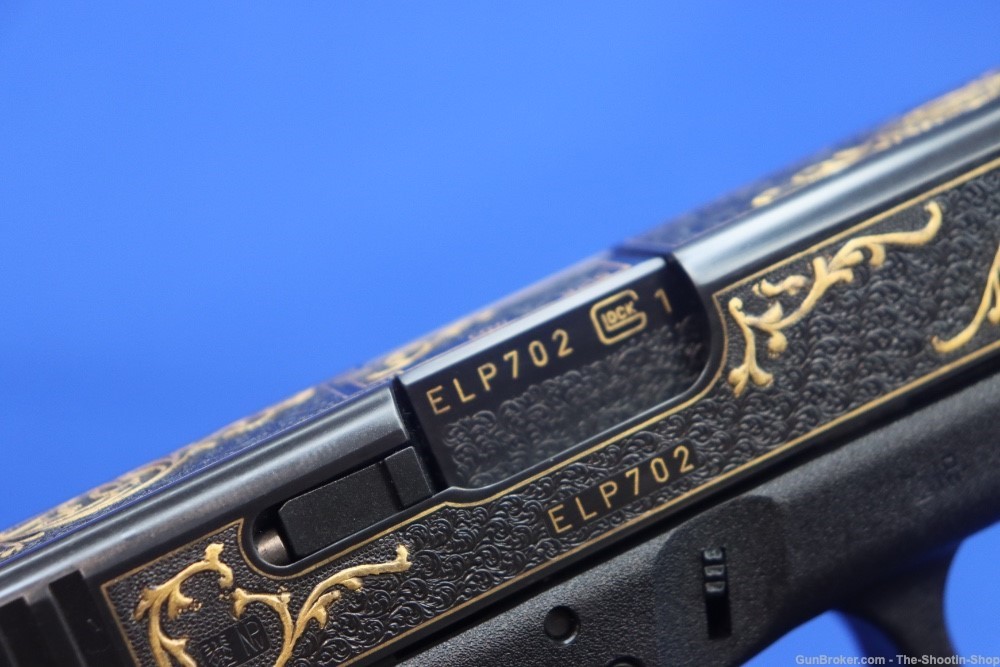 Glock G19 Pistol FACTORY HAND ENGRAVED & GOLD INLAID ELP Prefix 9MM 19 GEN3-img-36