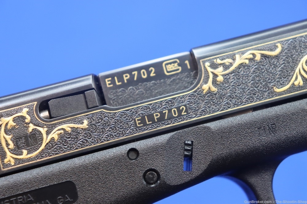 Glock G19 Pistol FACTORY HAND ENGRAVED & GOLD INLAID ELP Prefix 9MM 19 GEN3-img-30