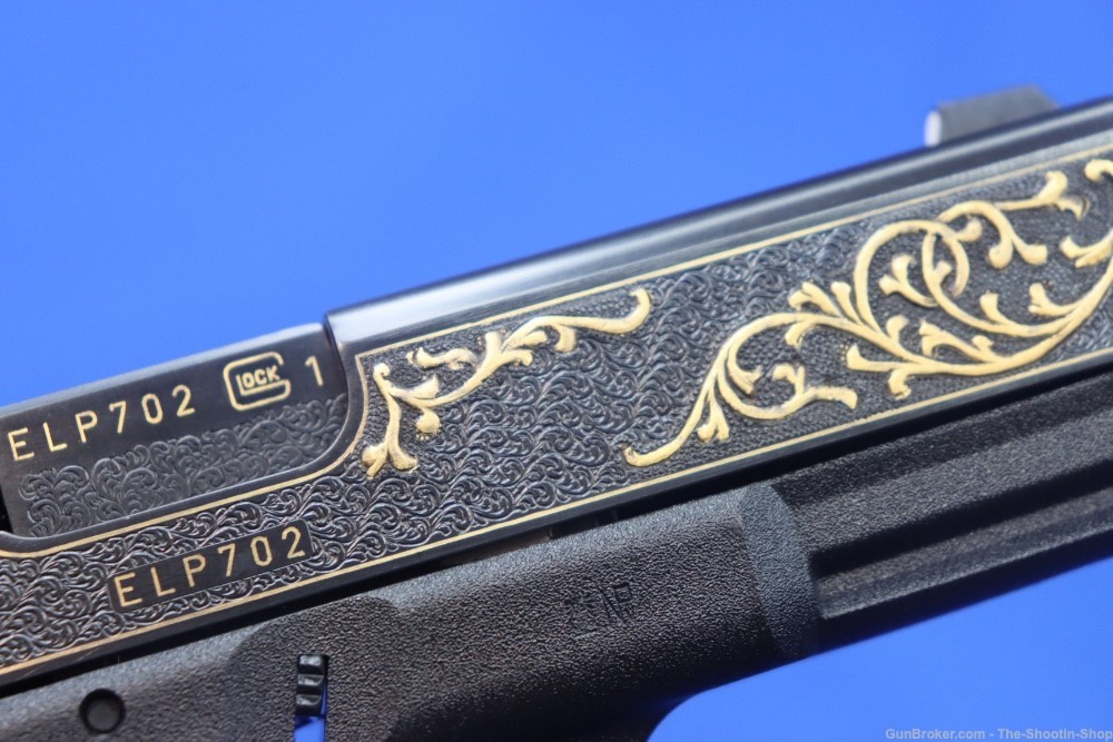 Glock G19 Pistol FACTORY HAND ENGRAVED & GOLD INLAID ELP Prefix 9MM 19 GEN3-img-31