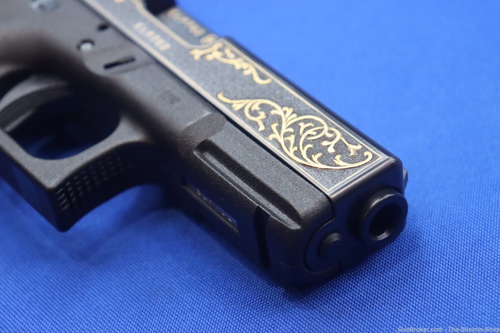 Glock G19 Pistol FACTORY HAND ENGRAVED & GOLD INLAID ELP Prefix 9MM 19 GEN3-img-42