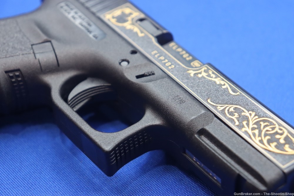 Glock G19 Pistol FACTORY HAND ENGRAVED & GOLD INLAID ELP Prefix 9MM 19 GEN3-img-43