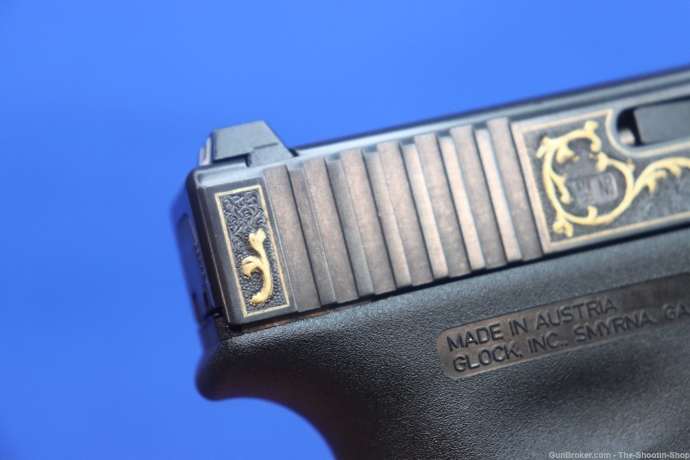 Glock G19 Pistol FACTORY HAND ENGRAVED & GOLD INLAID ELP Prefix 9MM 19 GEN3-img-28