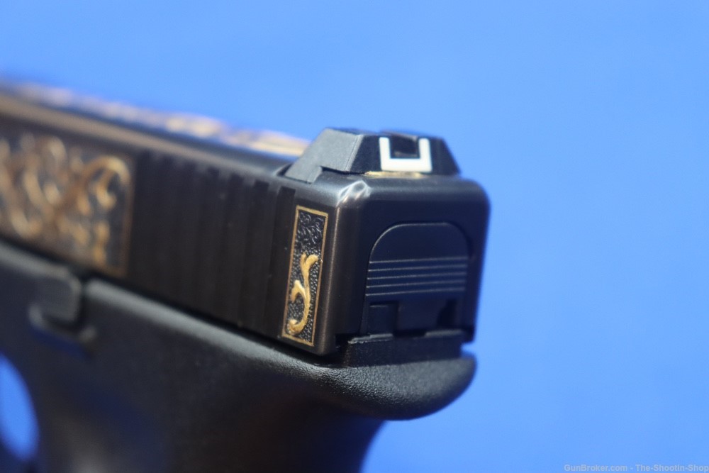 Glock G19 Pistol FACTORY HAND ENGRAVED & GOLD INLAID ELP Prefix 9MM 19 GEN3-img-52