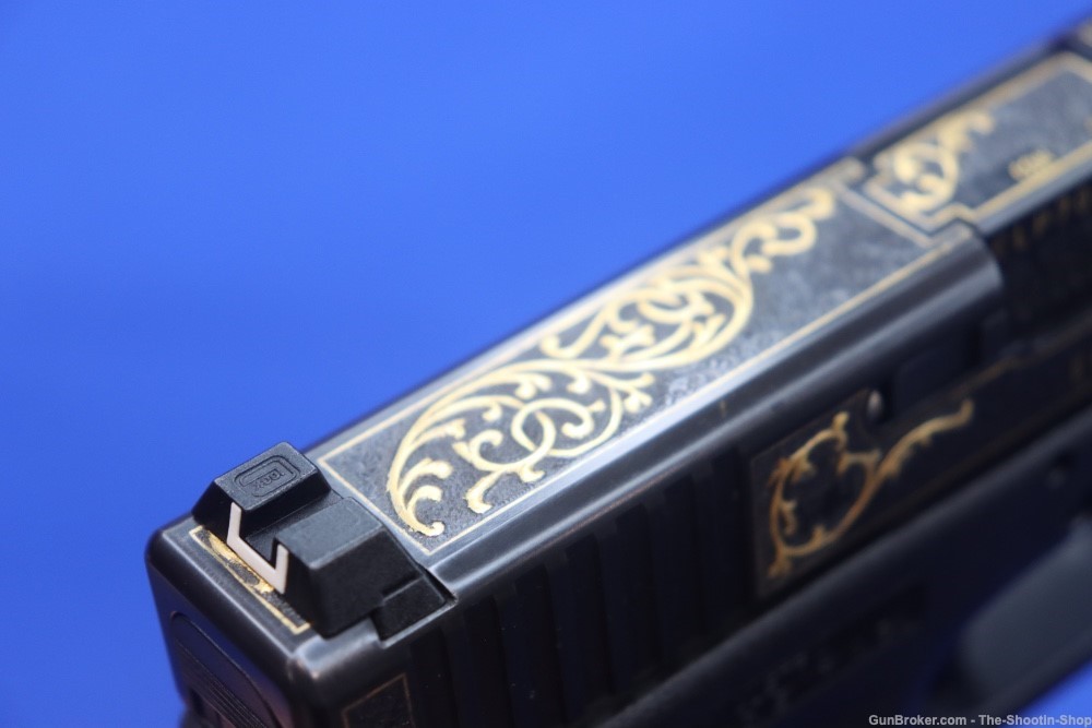 Glock G19 Pistol FACTORY HAND ENGRAVED & GOLD INLAID ELP Prefix 9MM 19 GEN3-img-38