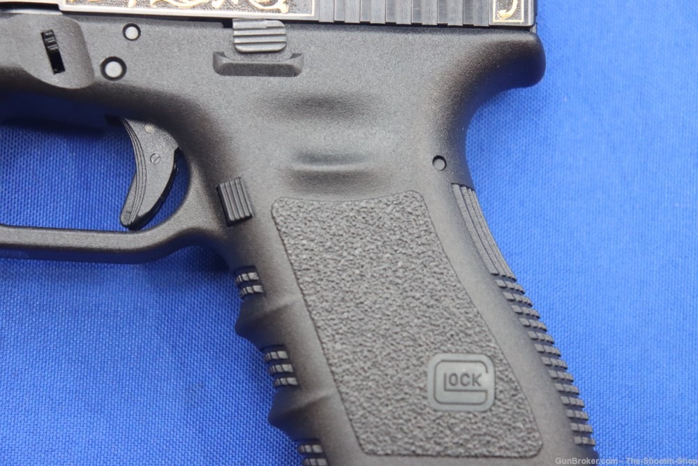 Glock G19 Pistol FACTORY HAND ENGRAVED & GOLD INLAID ELP Prefix 9MM 19 GEN3-img-4