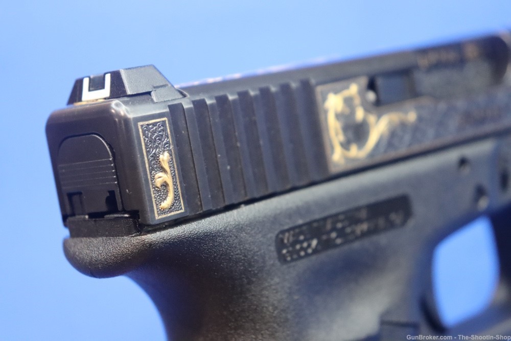Glock G19 Pistol FACTORY HAND ENGRAVED & GOLD INLAID ELP Prefix 9MM 19 GEN3-img-53