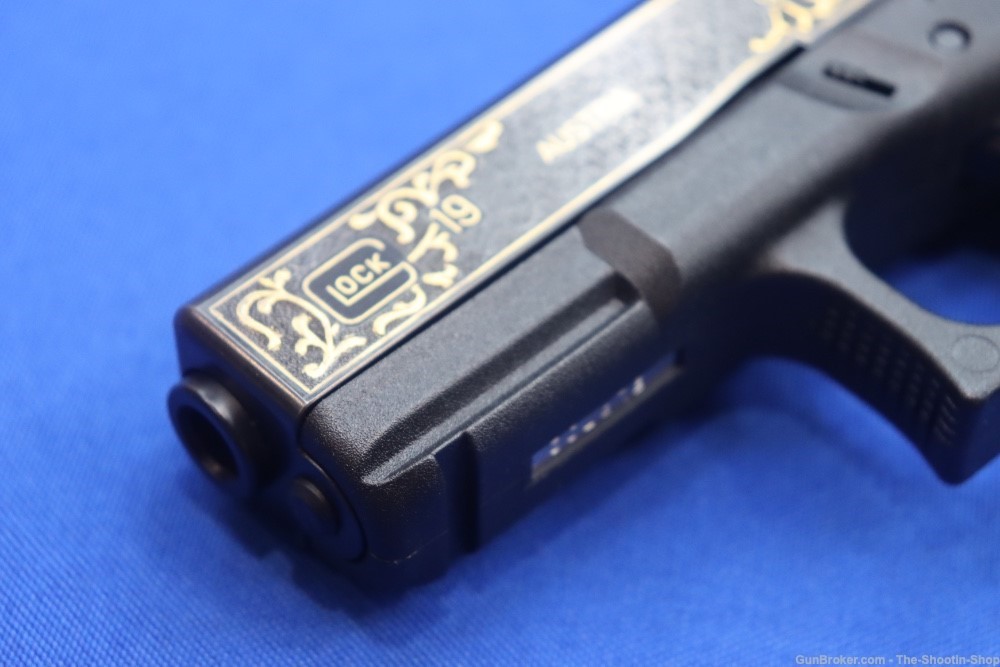 Glock G19 Pistol FACTORY HAND ENGRAVED & GOLD INLAID ELP Prefix 9MM 19 GEN3-img-46