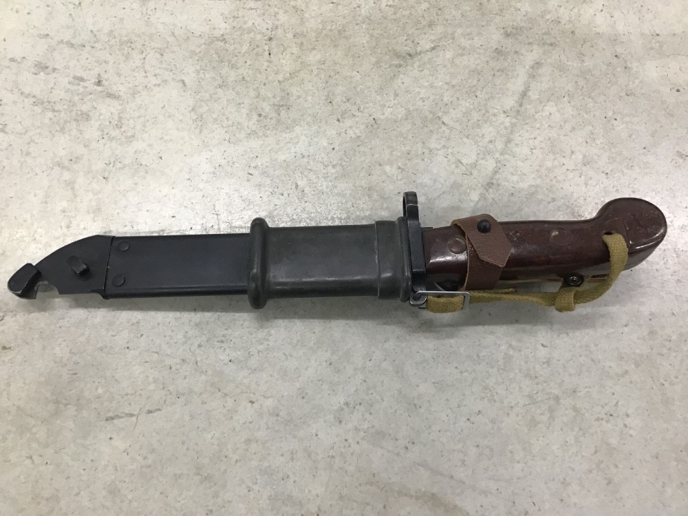 Early Russian Type 1 AKM AK-47 Bayonet With Scabbard Penny Auction NR 0.01-img-0
