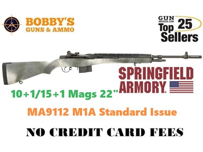 Springfield Armory MA9112 M1A Standard Issue 308 Win 10+1-15+1 22"