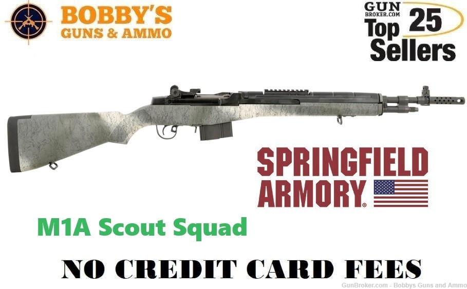 Springfield Armory AA9112 M1A Scout Squad 308 Win 10+1 18" Speckled-img-0