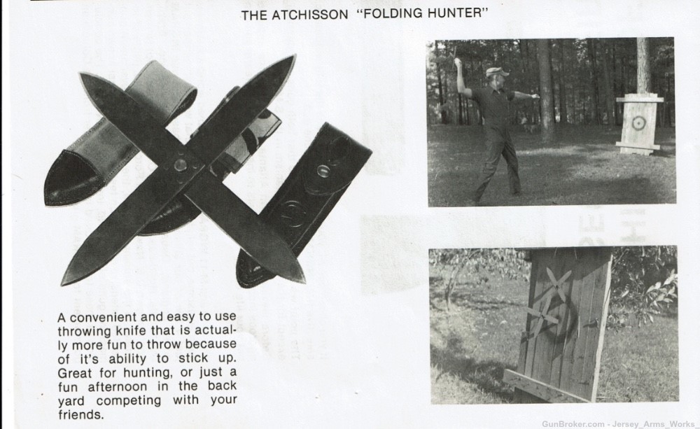 RARE VTG Original RPB  Atchisson 4-Blade FOLDING THROWING KNIFE Cobray SWD -img-16