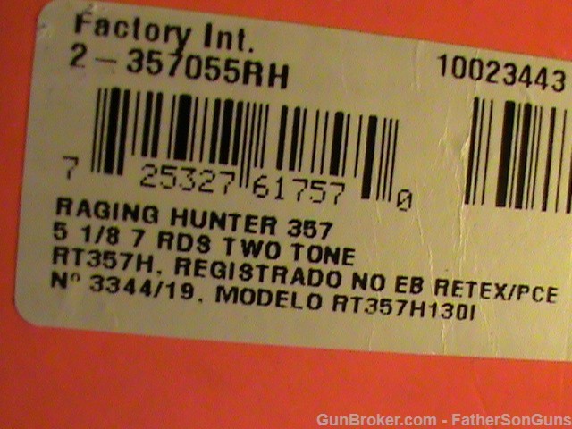 Taurus Raging Hunter .357 7rd 5.13" Brl 2357055RH Two Tone Steel Revolver-img-10