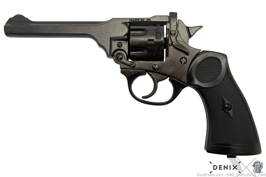 WW2 WWII British Webley Non Firing Replica Revolver by Denix of Spain-img-1
