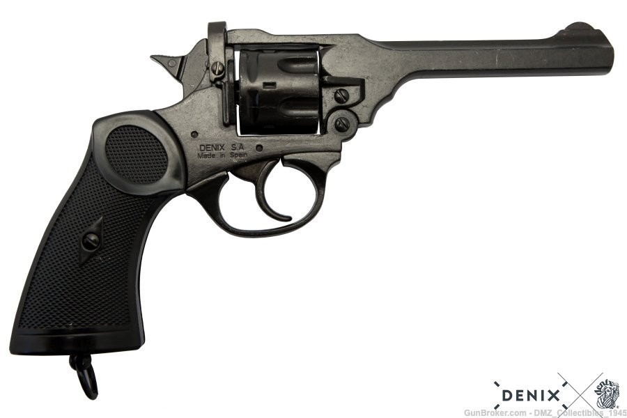 WW2 WWII British Webley Non Firing Replica Revolver by Denix of Spain-img-0