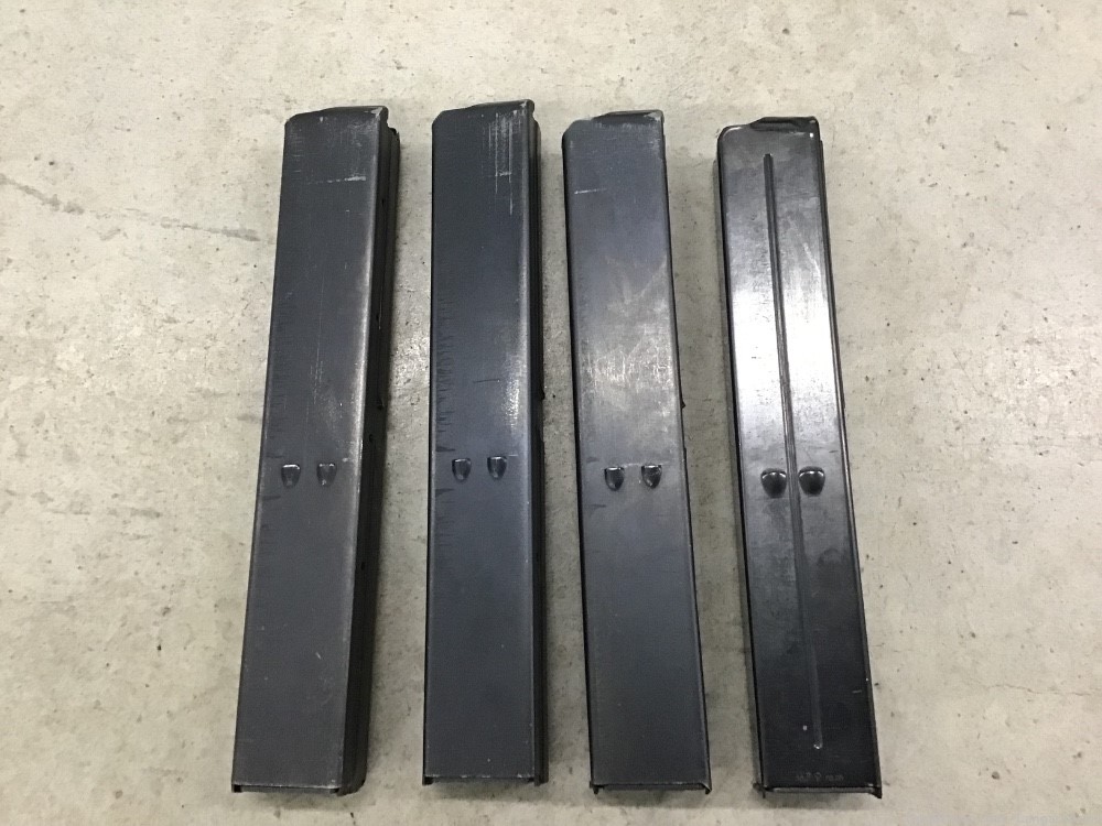 Lot of 4 Pre Ban Factory MAC MAC-10 9MM Luger 30rd Mags Penny Auction NR -img-5