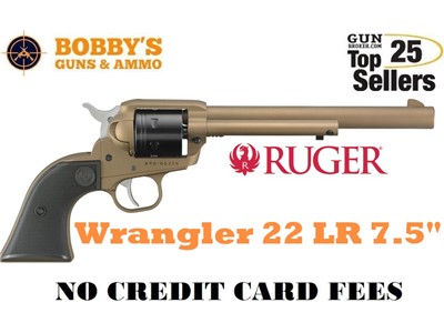 Ruger 2040 Wrangler 22 LR 6 Shot 7.50" Burnt Bronze Cerakote
