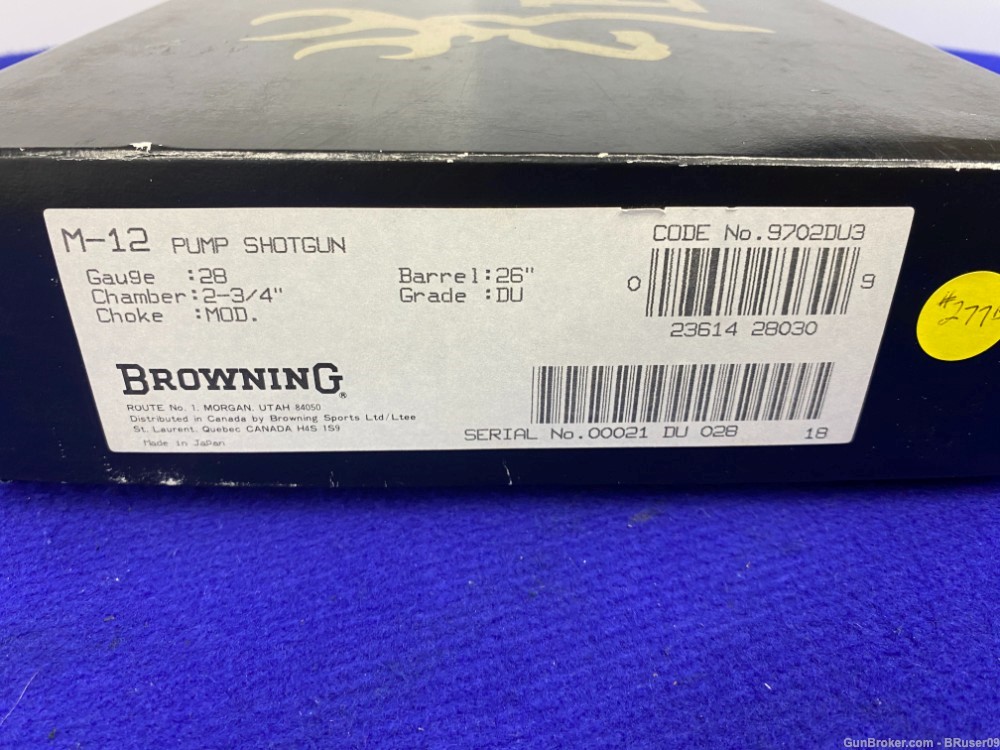 1995 Browning Model 12 28ga 26" *LIMITED EDITION DUCK UNLIMITED* Set 2 of 3-img-2