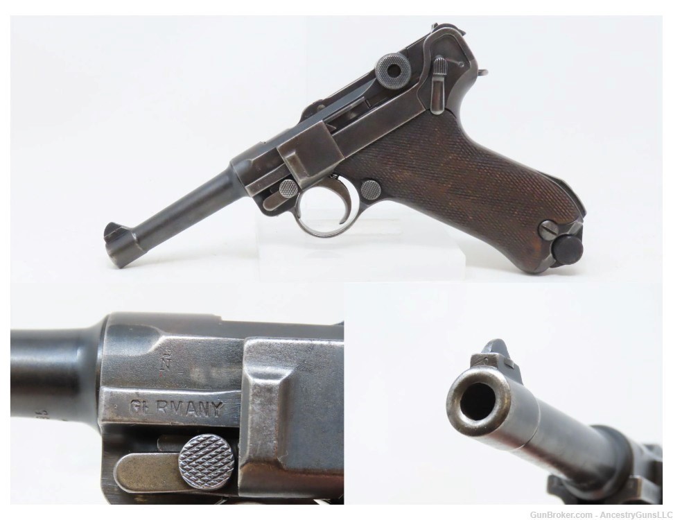 c1920s DWM GERMAN LUGER Pistol 7.65x21mm C&R -img-0