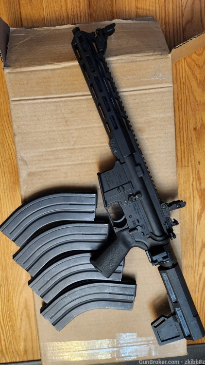 AR Pistol 7.62x39 folding pistol blade 4 30rd ACS mags w/case-img-3