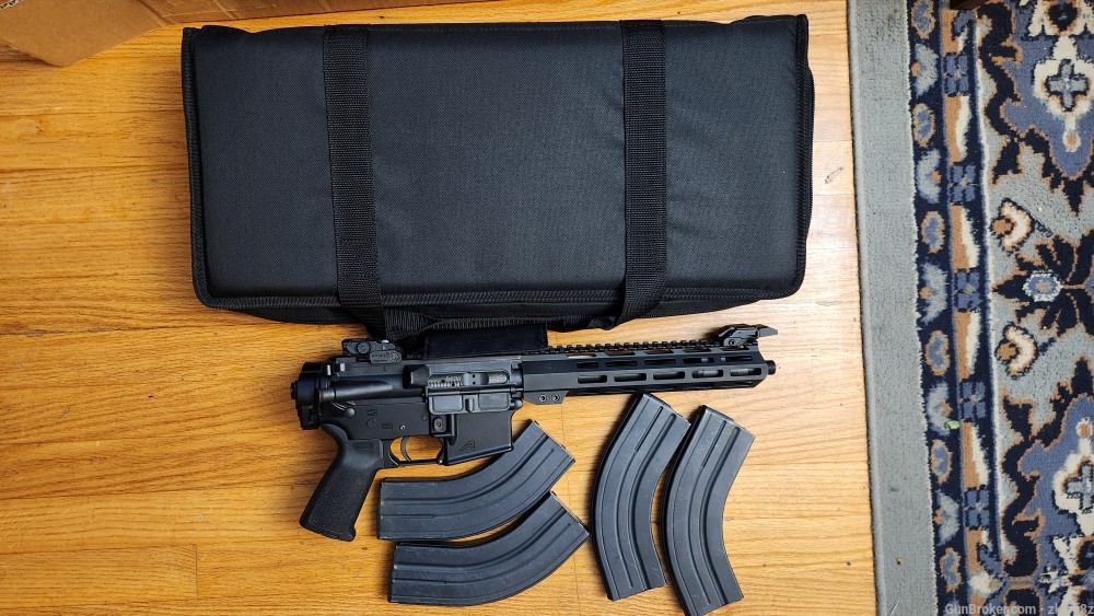 AR Pistol 7.62x39 folding pistol blade 4 30rd ACS mags w/case-img-7