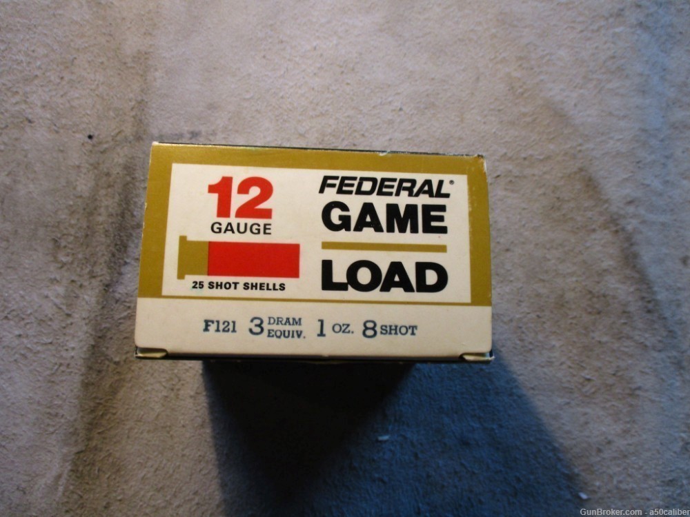 Full box of 25, Vintage Federal Game Loads, 12ga-img-0