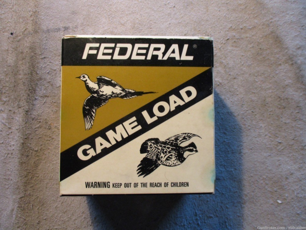 Full box of 25, Vintage Federal Game Loads, 12ga-img-1