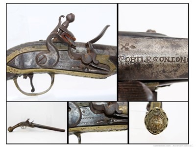 Antique Ornate TURKISH Flintlock HORSE Pistol London Marked 18th Century